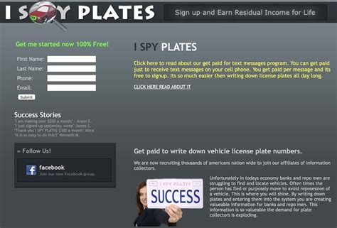 ispyplates|Get paid to Receive text messages.